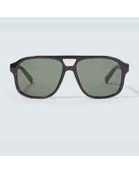 Gucci - Aviator-Sonnenbrille Web Stripe - Lyst