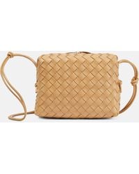 Bottega Veneta - Loop Small Intrecciato Leather Shoulder Bag - Lyst