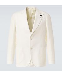 Lardini - Wool, Linen, And Silk Blazer - Lyst