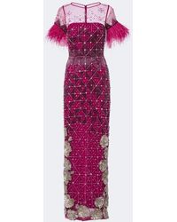 La Fuori - Aviary Crystal Embellished Bustier Gown - Lyst