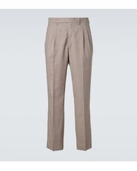 STÒFFA - Pleated Wool Wide-Leg Pants - Lyst