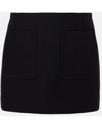 Bottega Veneta - Minifalda De Mezcla De Lana - Lyst