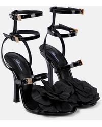 Blumarine - Embellished Patent Leather Sandals - Lyst