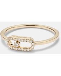 Messika - Move Uno 18Kt Ring With Diamonds - Lyst