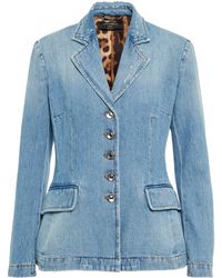 Denim Blazers, sport coats and suit jackets for Women | Lyst