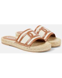 Tod's - Leather-trimmed Sandals - Lyst