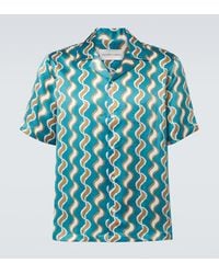Frescobol Carioca - Roberto Printed Silk Shirt - Lyst