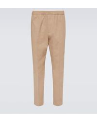 Lanvin - Cotton-blend Tapered Pants - Lyst