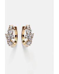 Sydney Evan - Huggie 14Kt Earrings With Diamonds - Lyst