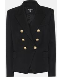 Balmain - Double-Breasted Wool Blazer - Lyst