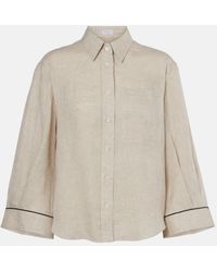 Brunello Cucinelli - Monili Linen Shirt - Lyst