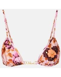 Chloé - Logo Floral Bikini Top - Lyst