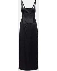 SIR. - Sonora Evening Silk-Blend Satin Midi Dress - Lyst