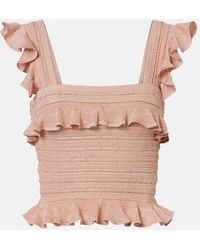 Zimmermann - Rebellion Ruffled Lame Top - Lyst