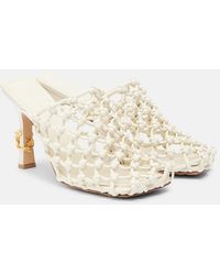 Bottega Veneta - Riva 90 Woven Leather Mules - Lyst