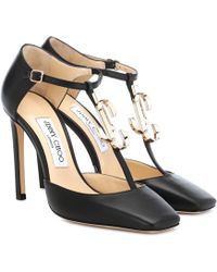 Jimmy Choo Salones Lexica 100 de piel - Negro