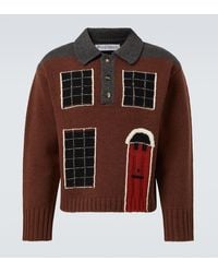 JW Anderson - House Intarsia Wool Polo Sweater - Lyst