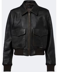 Nili Lotan - Leather Bomber Jacket - Lyst