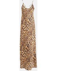 Rabanne - Embellished Leopard-print Maxi Dress - Lyst