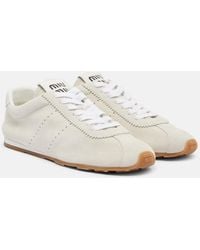 Miu Miu - Plume Suede Sneakers - Lyst