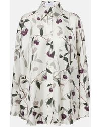 Stella McCartney - Camisa De Sarga De Seda Estampada - Lyst