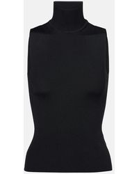 KHAITE - Benita Ribbed-Knit Turtleneck Top - Lyst
