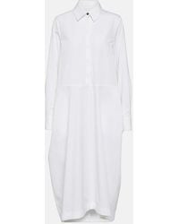 Jil Sander - Cotton Poplin Shirt Dress - Lyst