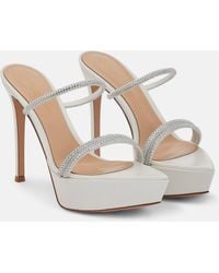 Gianvito Rossi - Cannes Leather Platform Sandals - Lyst