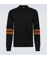 Zegna - Stripe-applique Wool Sweater - Lyst
