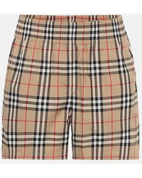 Burberry - High-Rise Shorts Vintage Check - Lyst