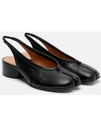 Maison Margiela - Slingback-Ballerinas Tabi Aus Leder - Lyst