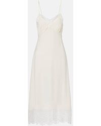 Simone Rocha - Lace-Trimmed Crepe De Chine Slip Dress - Lyst