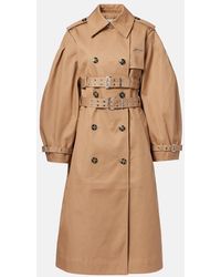 Ganni - Cotton Trench Coat - Lyst
