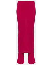 Alaïa - High-Rise Jersey Skirt Pants - Lyst