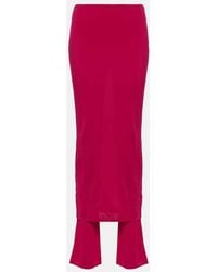 Alaïa - High-Rise-Hose Aus Jersey - Lyst