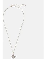 STONE AND STRAND - Initial 10Kt Necklace With Diamonds - Lyst