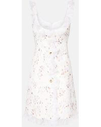 Giambattista Valli - Ruffled Jacquard Minidress - Lyst