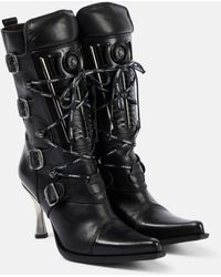 Vetements - Protector Leather Knee-high Boots - Lyst