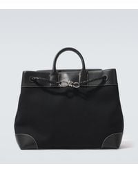 Bottega Veneta - Andiamo Voyager Leather-Trimmed Tote Bag - Lyst