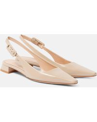 Gianvito Rossi - Lindsay 20 Patent Leather Slingback Ballet Flats - Lyst