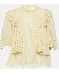 Isabel Marant - Katia Broderie Anglaise Cotton Top - Lyst