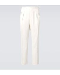 Brunello Cucinelli - Silk Twill Tuxedo Pants - Lyst