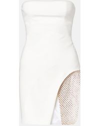 The Attico - Embellished Strapless Cady Minidress - Lyst