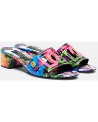 Dolce & Gabbana - Karol Dg Floral Mules - Lyst