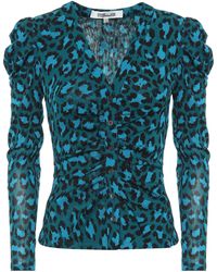 Diane von Furstenberg Bedrucktes Top Gladys - Blau