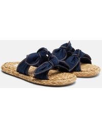 Zimmermann - Carousel Denim Espadrille Slides - Lyst