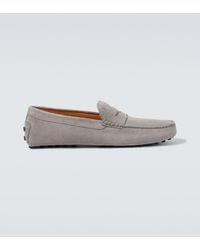 Tod's - Gommino Suede Driving Shoes - Lyst