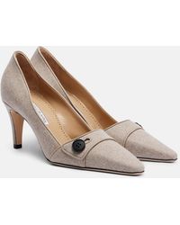 Manolo Blahnik - Lulumae 70 Herringbone Pumps - Lyst
