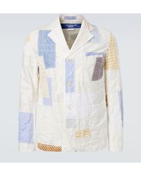 Junya Watanabe - Patchwork Cotton And Linen-Blend Blazer - Lyst