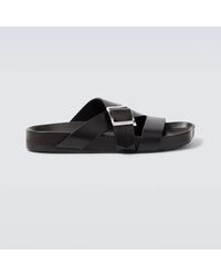 Loewe - Paula's Ibiza Ease Buckle Leather Sandals - Lyst